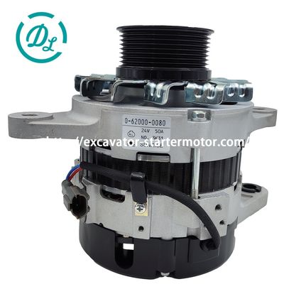 24V 50A 8-98092116-0 Alternator Excavator 0-62000-0080 714/40523